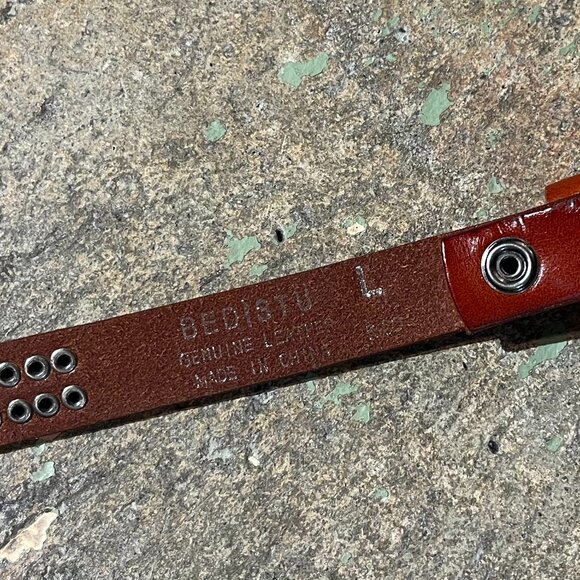 Bed Stu Rico Belt Studded Tan Size L/XL - Picture 3 of 4